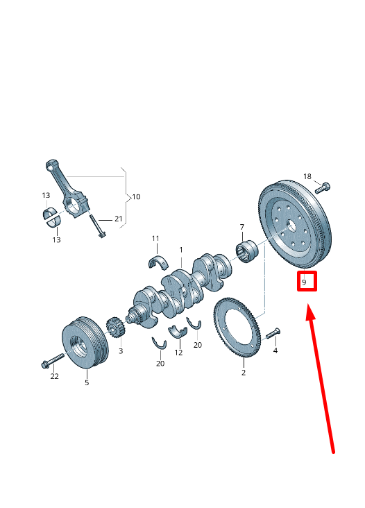 new audi a3 8v1,8vk flywheel 06k105266ac original