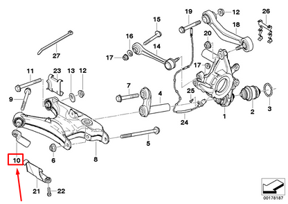 new bmw 5 e39 suspension control arm locking nut 33321091707 1091707 original