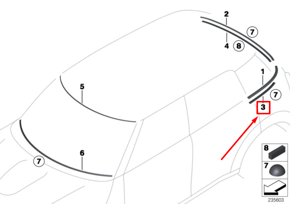 new mini r60 rear window quarter light frame support 9810475 51379810475
