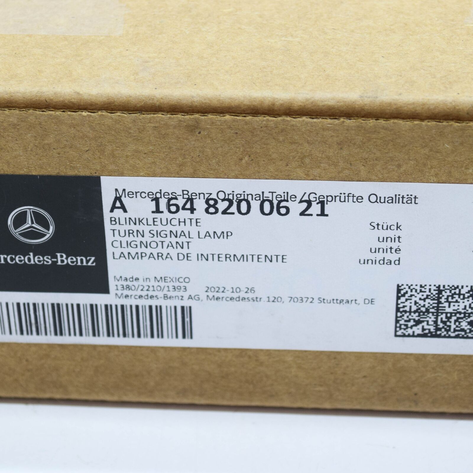 NEW MB GL X164 FRONT RIGHT DOOR MIRROR TURN INDICATOR A1648200621 ORIGINAL