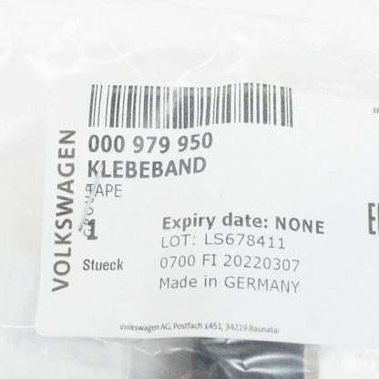 NEW VOLKSWAGEN POLO 6R MK5 WEBBING ADHESIVE TAPE 000979950 ORIGINAL