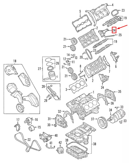 NEW AUDI A4 CABRIO 8H RIGHT CAM CHAIN TENSIONER CYLINDERS 1-3 078109088H
