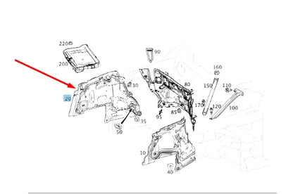 NEW MB E W213 RIGHT ENGINE COMPARTMENT INSULATION PARTITION A2536208000 ORIGINAL