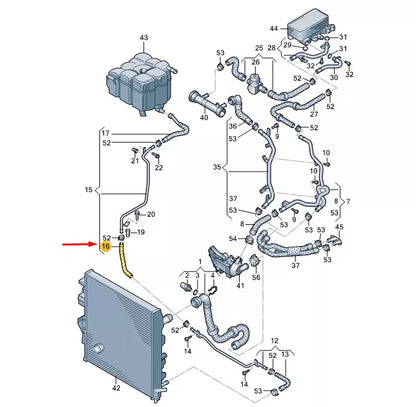 NEW VW TOUAREG 7P MK2 COOLANT HOSE 7P6121109A
