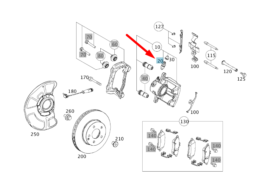 NEW MB E W212 AMG FRONT DISC BRAKE BLEEDER VALVE TS A0004214765 ORIGINAL