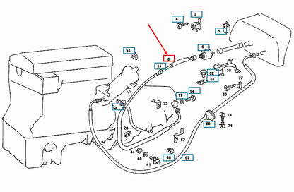 NEW MB SALOON W123 SPEEDOMETER FLEXIBLE SHAFT CABLE A1235428207