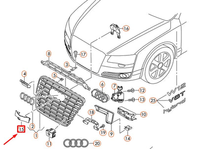 NEW AUDI A8 4H D4 CAMERA FRONT BUMPER CAMERA COVER CAP 4H0853140T94
