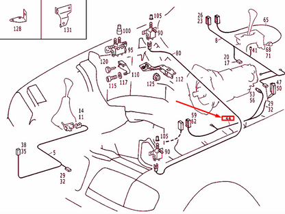 NEW MB C W202 AUTOMATIC TRANSMISSION CABLE HARNESS A2025403409 ORIGINAL