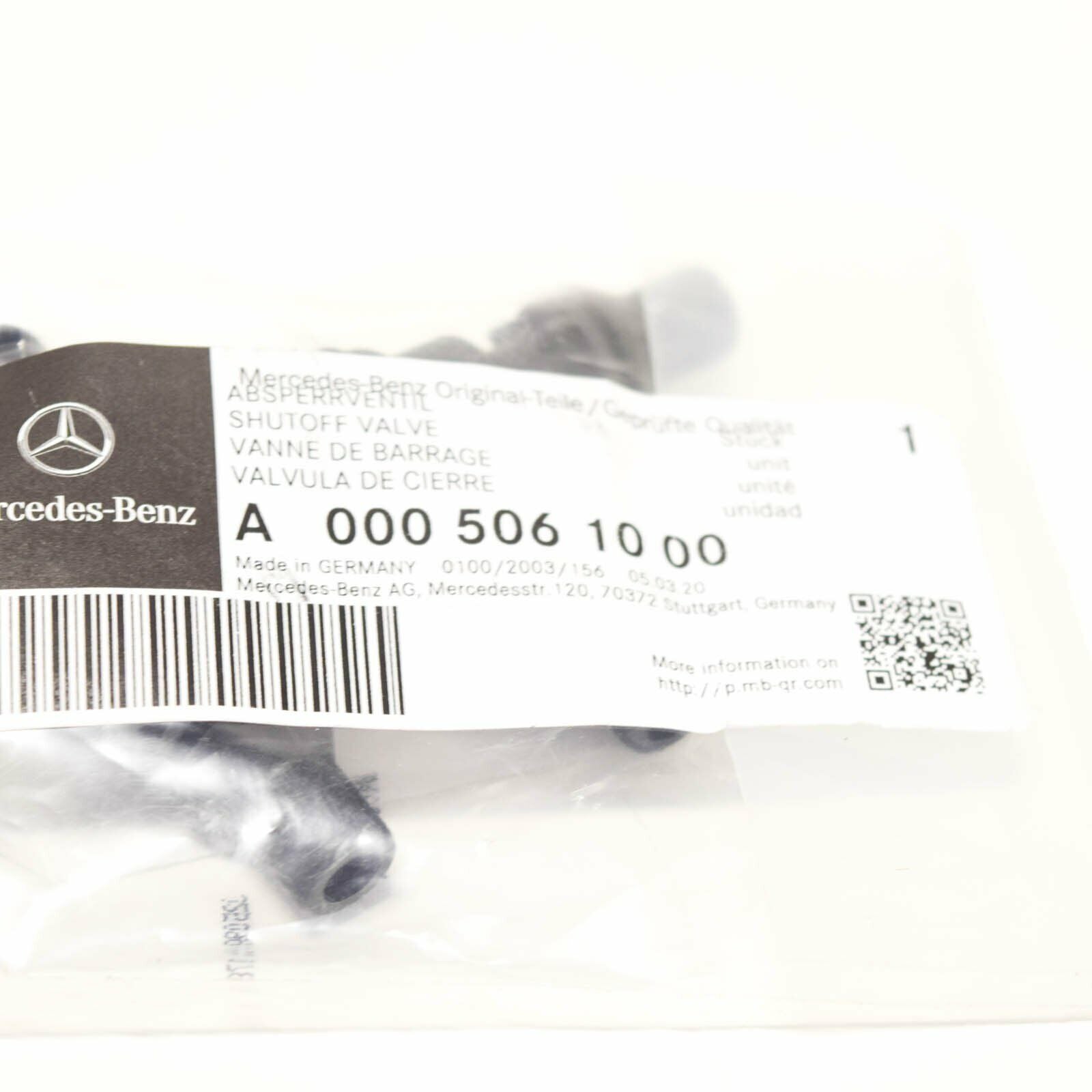 NEW MERCEDES-BENZ E-CLASS W213 SHUT-OFF VALVE A0005061000 ORIGINAL