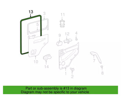 NEW MERCEDES-BENZ G W463 REAR DOOR SEAL BLACK A46373706309051 ORIGINAL