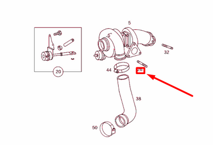NEW MERCEDES-BENZ VITO W638 TURBOCHARGER STUD BOLT A6039900605 ORIGINAL