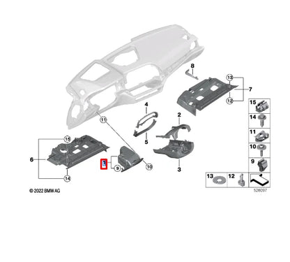 NEW BMW 3 G20 INSTRUMENT PANEL FOLDING BOX LHD 51456998229 ORIGINAL