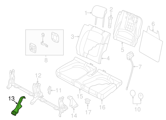 new volkswagen beetle cabrio a5 rear seat right cover 5c588588082v original