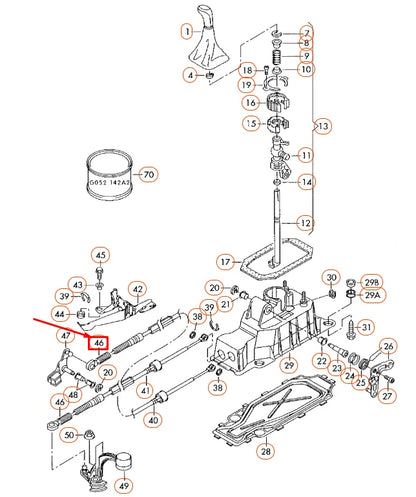 NEW AUDI A2 8Z SELECTOR MECHANISM BOWDEN CABLE CATCH 1J0711761A ORIGINAL