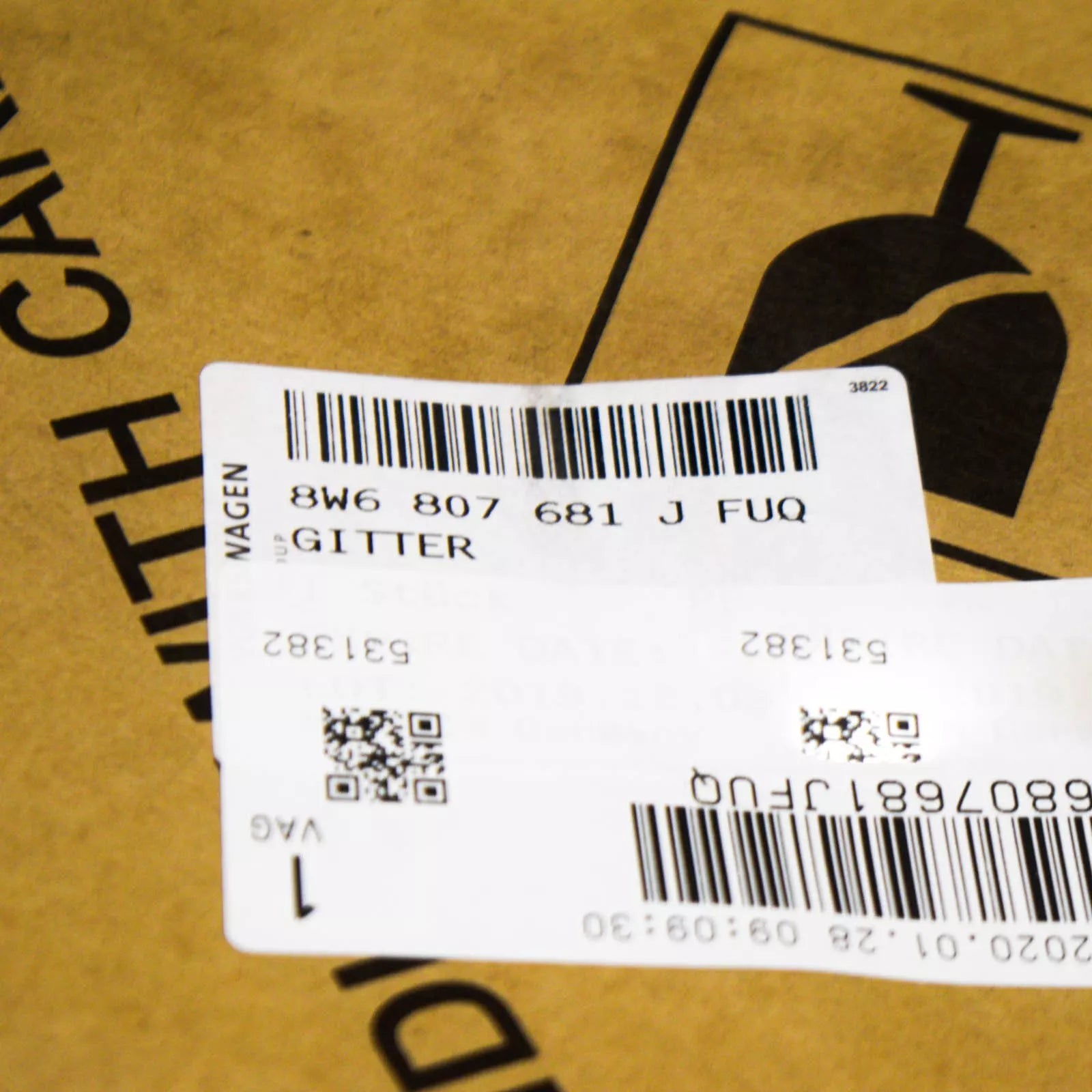 NEW AUDI A5 8W6 FRONT LEFT BUMPER AIR GUIDE GRILLE 8W6807681LFUQ