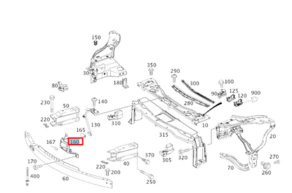 NEW MERCEDES-BENZ CLS SHOOTING BRAKE X218 FRONT CROSS STRUT A2186202100 ORIGINAL