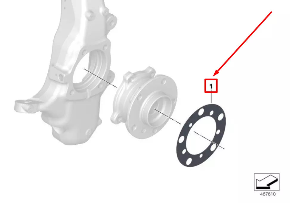 NEW BMW 3 F30, F80 FRONT BRAKE ROTOR BACKING SHIM 31108053073 ORIGINAL