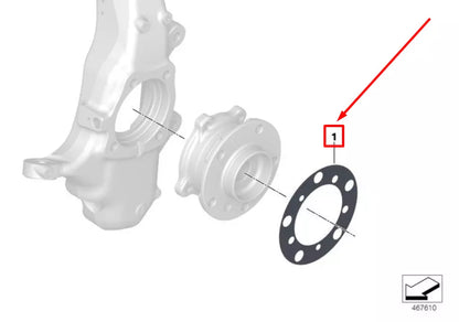 NEW BMW 3 F30, F80 FRONT BRAKE ROTOR BACKING SHIM 31108053073 ORIGINAL
