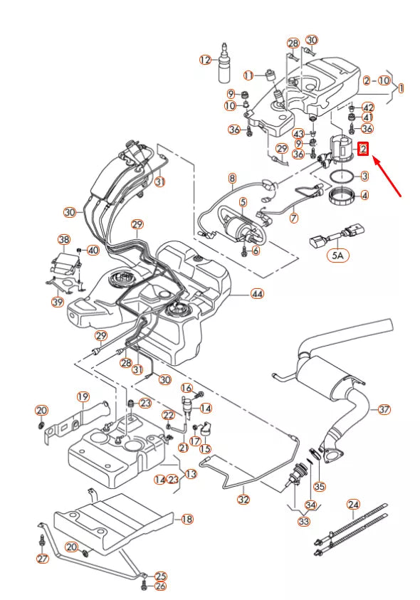NEW AUDI Q7 4L REDUCTION AGENT TANK STORAGE CONTAINER 4L0131907D ORIGINAL