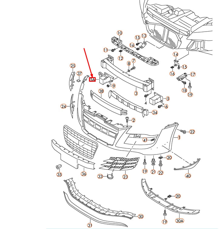 NEW AUDI R8 42 FRONT RIGHT DEFORMATION ELEMENT 420807552 ORIGINAL