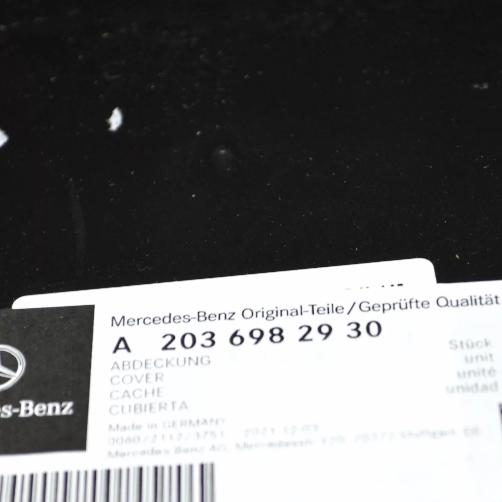 NEW MERCEDES-BENZ C W203 AMG FRONT LEFT FENDER BOTTOM COVER A2036982930