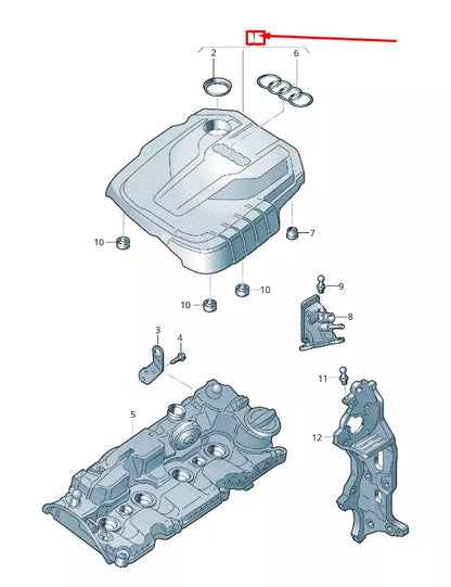 NEW AUDI A4 B9 ENGINE COVER 04L103925P ORIGINAL