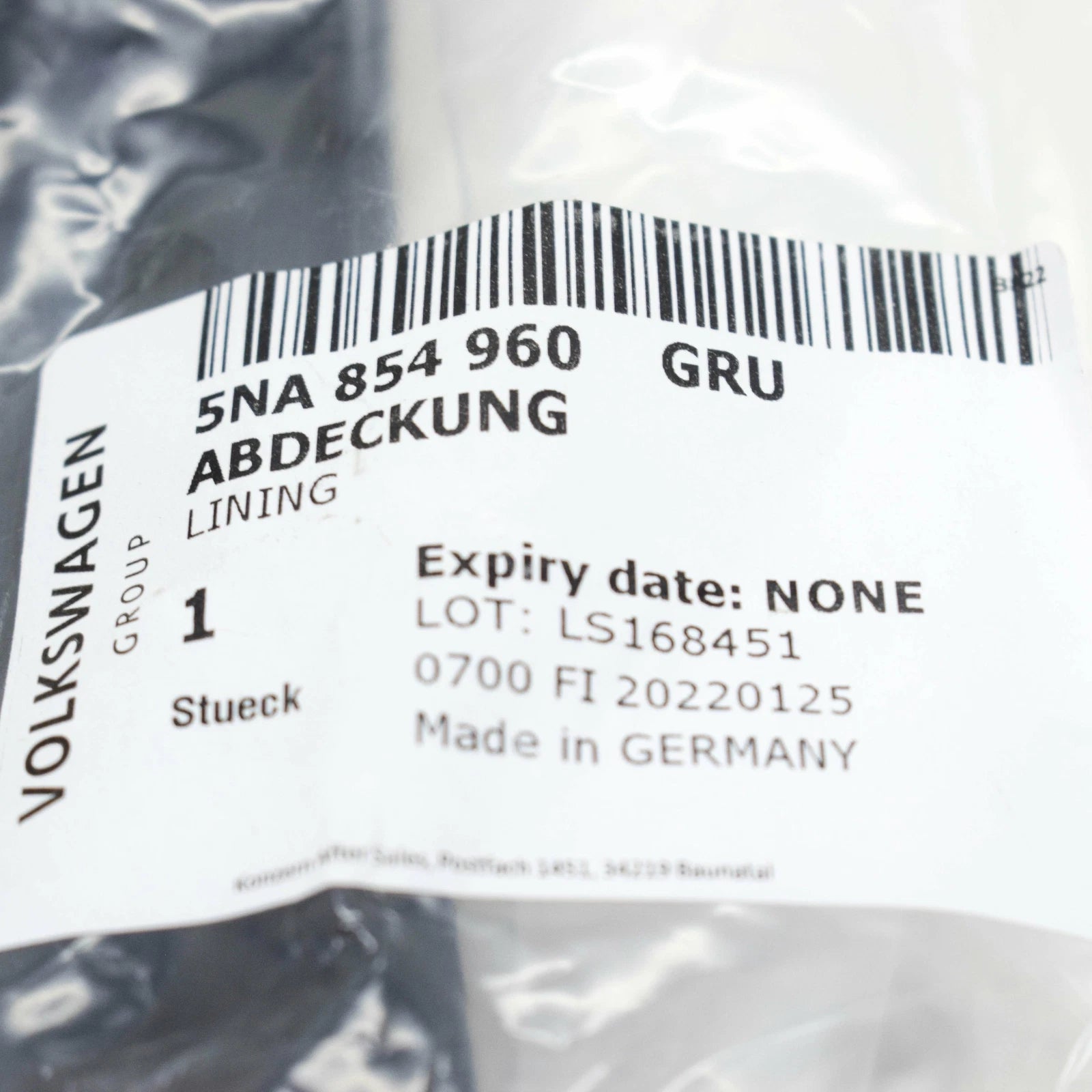 NEW VW TIGUAN AD FRONT RIGHT FENDER WHEEL COVER TRIM 5NA854960GRU