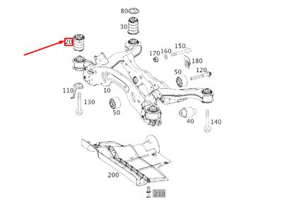 new mb cla c117 rear axle support front suspension bush a2463510700 original