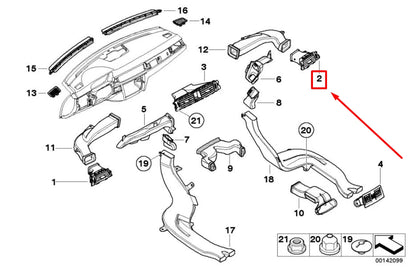 NEW BMW 3 E90 RIGHT DASHBOARD AIR VENT 64229130460 9130460 ORIGINAL