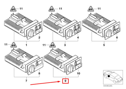 NEW BMW 3 E46 HEADLIGHT SWITCH UNIT 9133027 61319133027 ORIGINAL