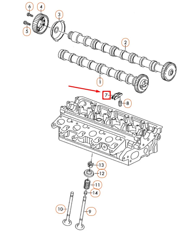 NEW AUDI A1 8X ROLLER ROCKER ARM 059109417J ORIGINAL