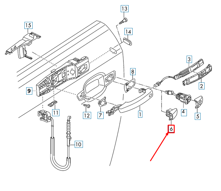 new audi a3 convertible 8v front right door handle housing 8v0837168agru