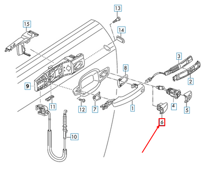 new audi a3 convertible 8v front right door handle housing 8v0837168agru