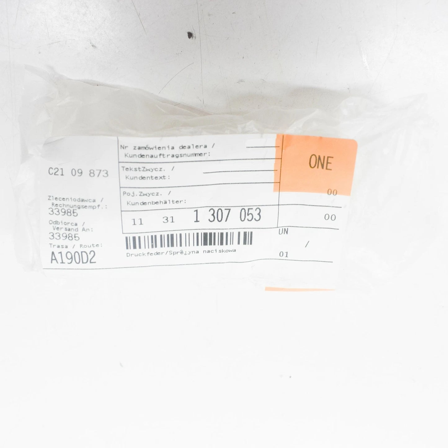 NEW BMW 7 E38 CHAIN TENSIONER SPRING 1307053 11311307053 ORIGINAL