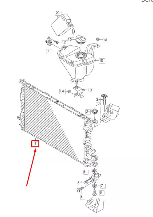 NEW AUDI RS5 8T3 ENGINE COOLING RADIATOR 8K0121251AM ORIGINAL