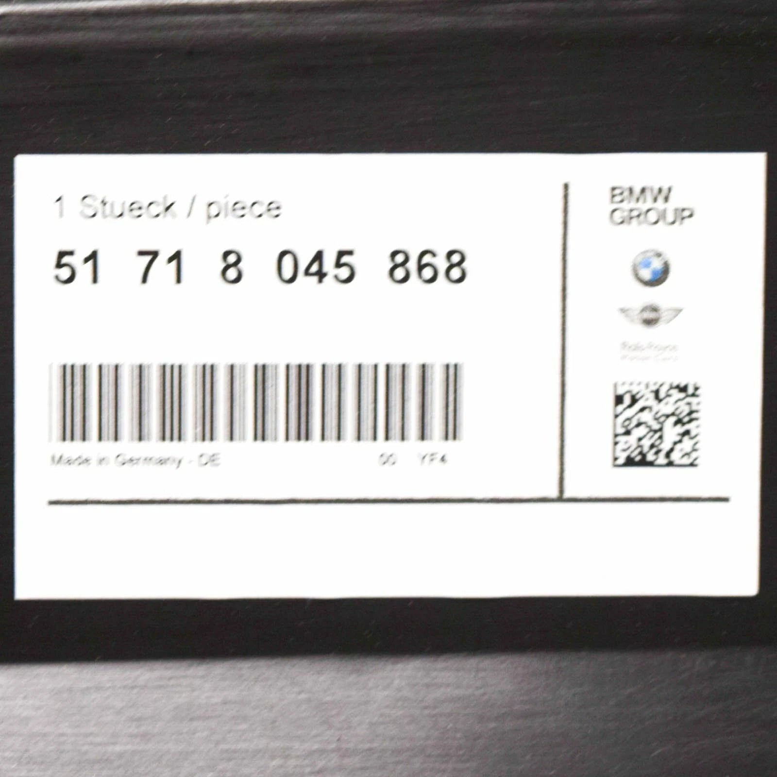 NEW BMW M3 E90 FRONT AIR DUCT 51718045868 8045868 ORIGINAL