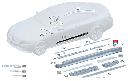 NEW MERCEDES-BENZ GLE W167 FASTENING MOUNTING CLIP A1679910071 ORIGINAL