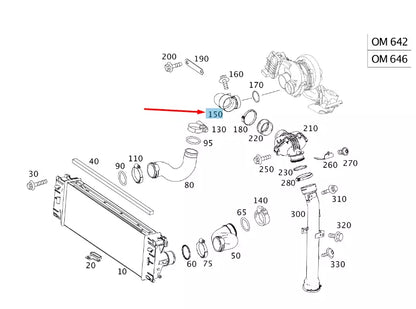 NEW MB SPRINTER 906 CHARGE AIR COOLING AIR MANIFOLD A6420906137 ORIGINAL