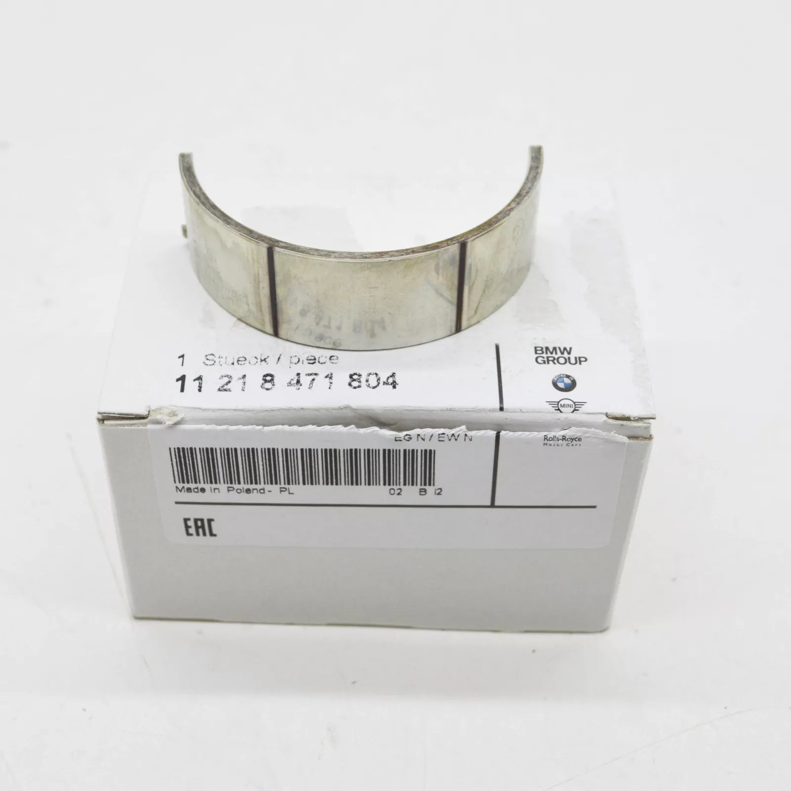 NEW BMW 1 E81 CRANKSHAFT BEARING SHELL YELLOW 11218471804 ORIGINAL