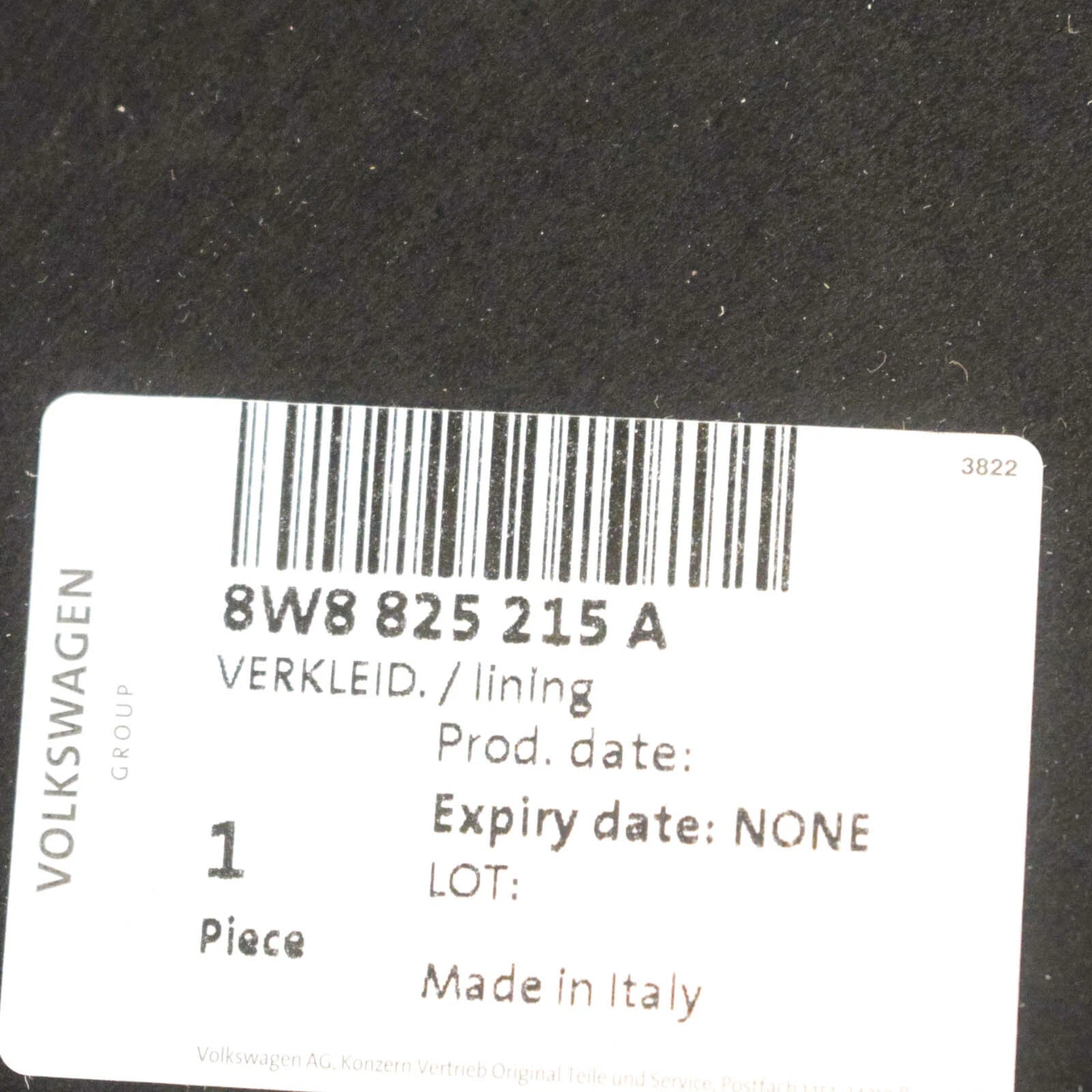 NEW AUDI A5 8W6 REAR LEFT UNDERBODY SHIELD 8W8825215A