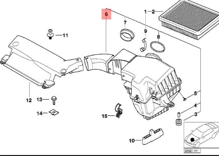 NEW BMW 3 E46 SUCTION TUBE 13711438767 1438767 ORIGINAL