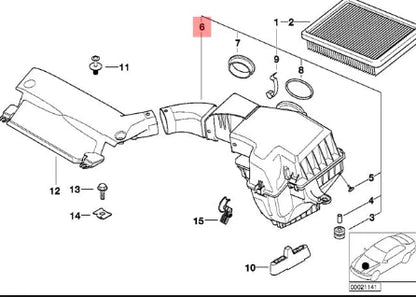 NEW BMW 3 E46 SUCTION TUBE 13711438767 1438767 ORIGINAL