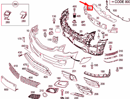 NEW MERCEDES-BENZ R W251 FRONT BUMPER RIGHT IMPACT ABSORBER A2518850237 ORIGINAL