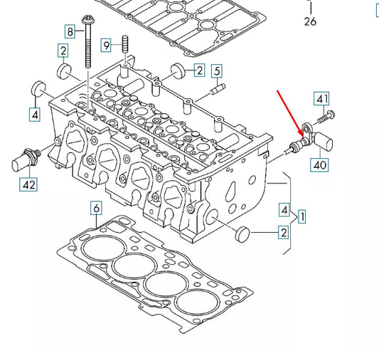 NEW VOLKSWAGEN GOLF MK7 COOLANT TEMPERATURE SENSOR 04E919501E