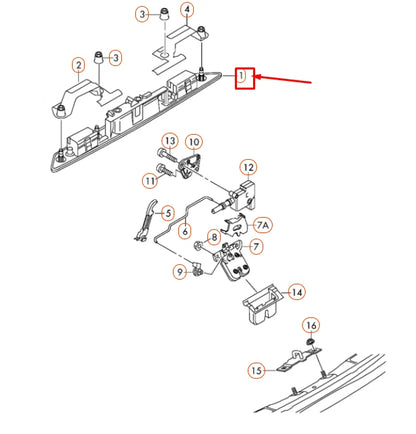 NEW AUDI A3 8P REAR LID GRIP MOLDING 8P48275743FZ