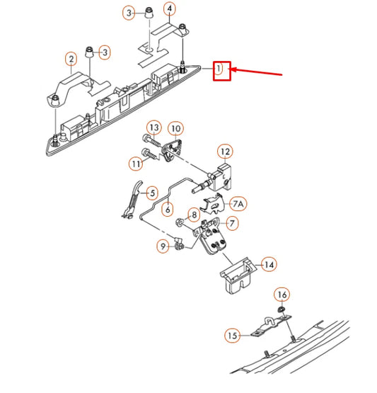 NEW AUDI A3 8P REAR LID GRIP MOLDING 8P48275743FZ