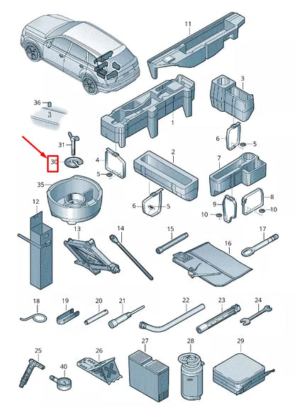 NEW VW TOUAREG CR MK3 SPARE WHEEL BRACKET 4M0601205