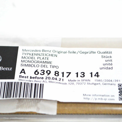 NEW MERCEDES-BENZ VITO W639 REAR EMBLEM BADGE A6398171314