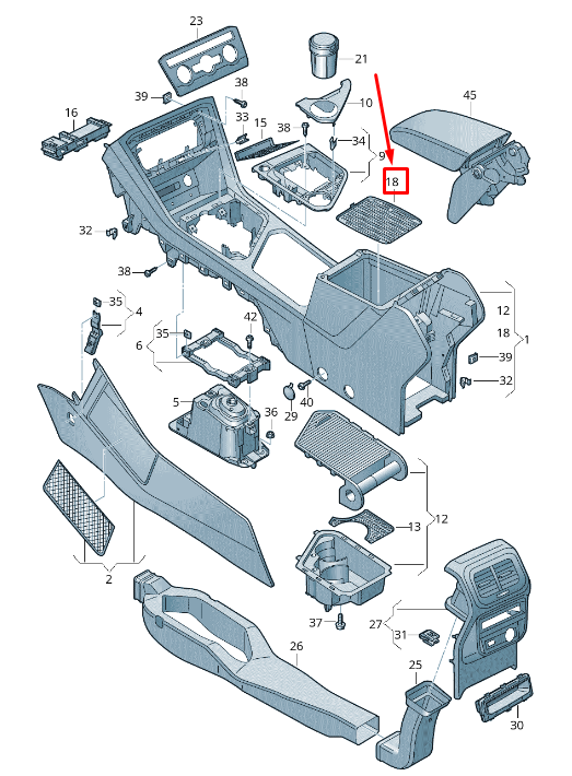 new seat tarraco kn rear stowage compartment insert 5na863328a82v original