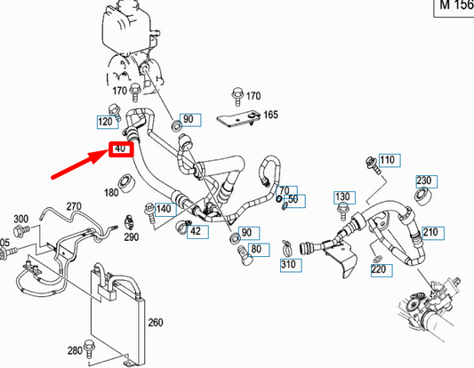 new mercedes-benz e w211 pump to steering hose lhd a2114604124 original
